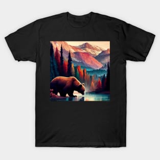 Big Grizzly Bear . T-Shirt